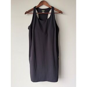 Tek Gear Ultrastretch Active Dress Womens XL Black Racerback Shelf Bra Pockets